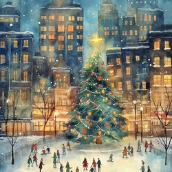 Пазл: Ёлка на катке 