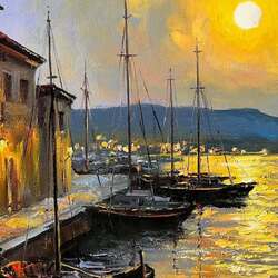 Пазл: Золотой закат 