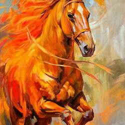 Пазл: Огненная лошадь 
