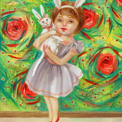 Пазл: Зайчики