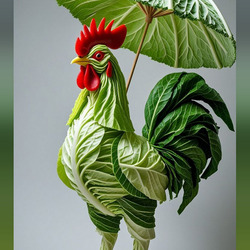 Пазл: Зелёный петушок