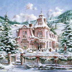 Пазл: Розовый домик