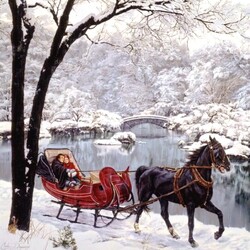 Пазл: Прогулка на санях