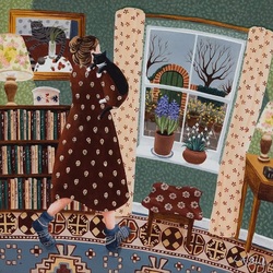 Пазл: С кошкой к окошку 