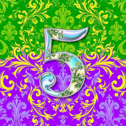 Пазл: Цифра на орнаменте