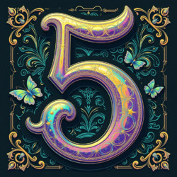 Пазл: Цифра пять