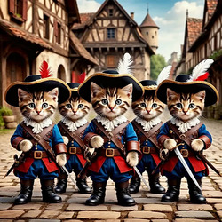 Пазл: Коты - воины