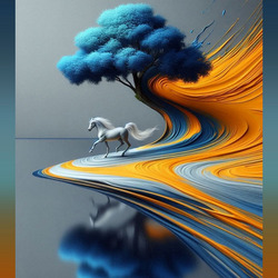 Пазл: Лошадь у воды