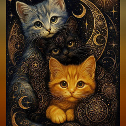 Пазл: Звёздные кошечки