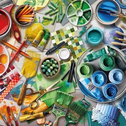 Пазл: Стол художника