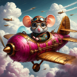 Пазл: Мышка - пилот