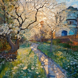 Пазл: Сад в свадебном платье