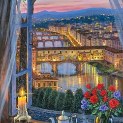 Пазл: За окном Флоренция