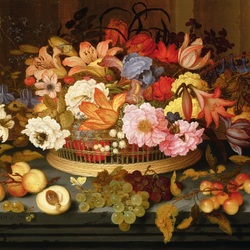 Пазл: Цветочная корзина
