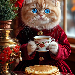 Пазл: Масленица у кота