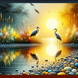 Пазл: Цапли