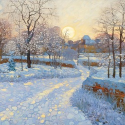 Пазл: Снежная дорога домой