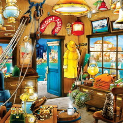 Пазл: Мастерская рыбака ---