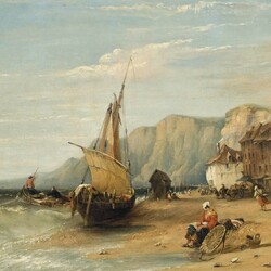 Пазл: Ветреный день на французском побережье 