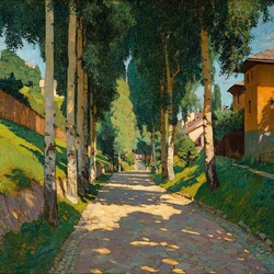 Пазл: Березовая аллея