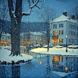 Пазл: Снег кружится, летает, летает