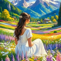 Пазл: Цветочная долина 