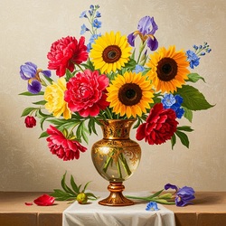 Пазл: Глаза цветов