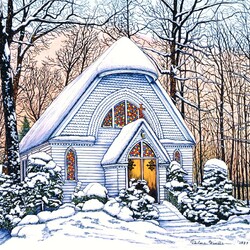 Пазл: Часовня в лесу