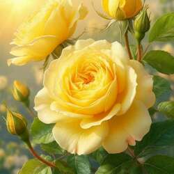 Пазл: Жёлтые розы 