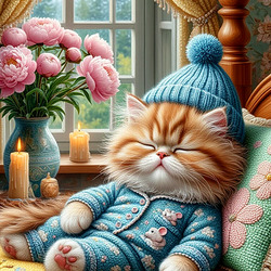 Пазл: Котик спит