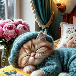 Пазл: Котик спит