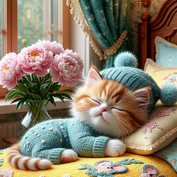 Пазл: Котик спит