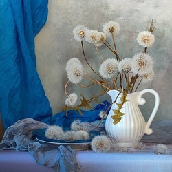 Пазл: Синий  и белый 