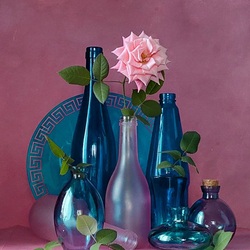 Пазл: Розовое и голубое 