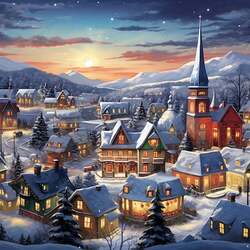 Пазл: Маленький городок