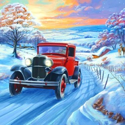 Пазл: Зимняя прогулка