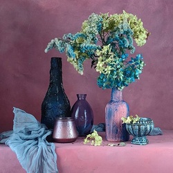 Пазл: Розовое и голубое 