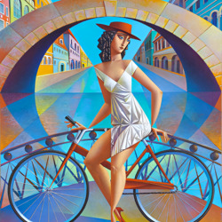 Пазл: Велосипедистка