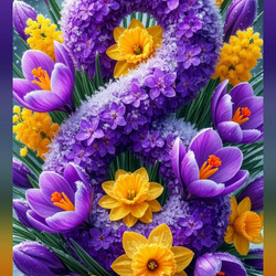 Пазл: Крокусы к празднику