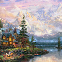 Пазл: Домик в горах