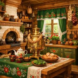 Пазл: Кухня в русском стиле