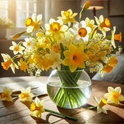 Пазл: Букет нарциссов