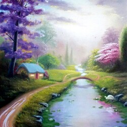 Пазл: У лесного ручья