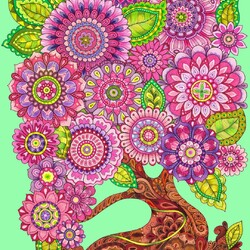 Пазл: Цветущее дерево