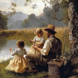 Пазл: На рыбалке с отцом