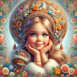 Пазл: Девочка с зелеными глазами