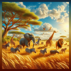 Пазл: Дикий мир саванны