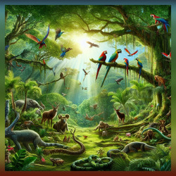 Пазл: Дикий мир джунглей