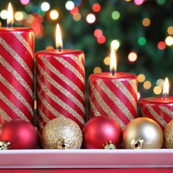 Пазл: Новогодние свечи