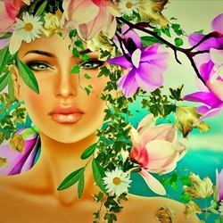 Пазл: Девушка в венке